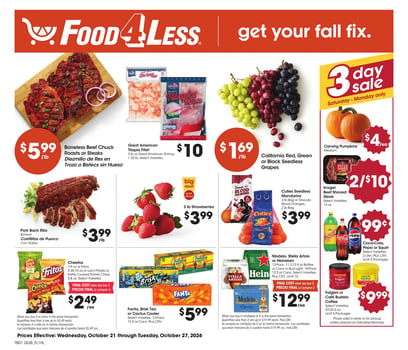 Page 1 of Food 4 Less Weekly Ad