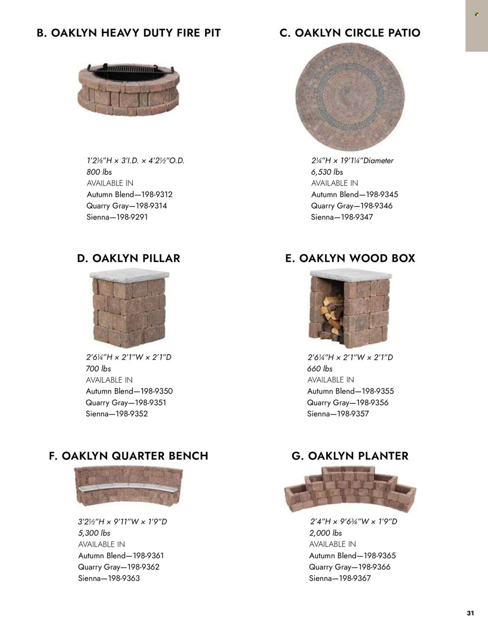 Menards - Outdoor Living Block Projects & Bundles Catalog - Page 31
