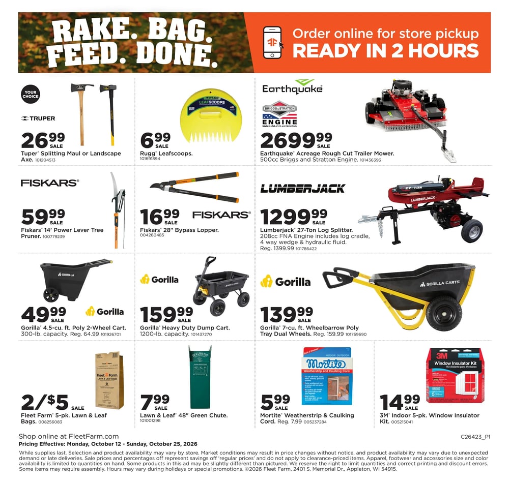 Fleet Farm -  Rake.Bag.Feed.Done. Ad - Page 4