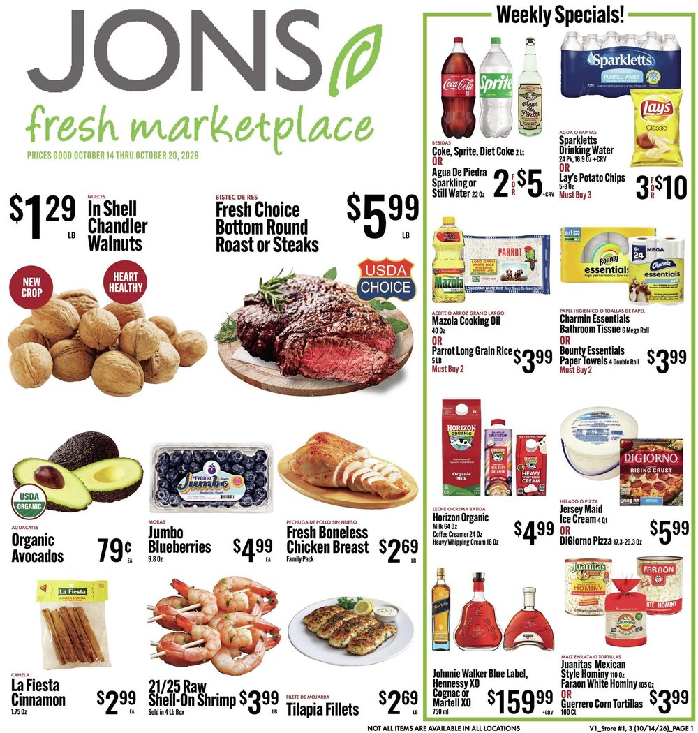 Jons Fresh Marketplace Weekly Ad - Page 1