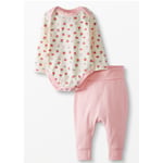 Recalled Hanna Andersson Baby Long Sleeve Wiggle Set in Petal Pink