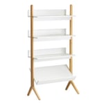Recalled Danish White and Natural Tall Bookcase (SKU 325982)