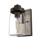 Recalled Hunter Fan 19143 Devon Park 1 Light Wall Sconce in Onyx Bengal