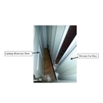 Residential Elevator with Space Between the Exterior Landing (Hoistway) Door and Interior Elevator Car (Accordion) Door. A young child can become entrapped if there is a hazardous gap between the doors.