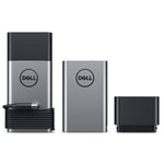 Light-gray Dell Power Bank with the recalled dark-gray Dell Hybrid Power Adapter.