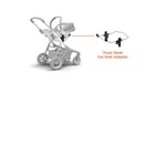 Recalled Thule Sleek Car Seat Adapter for use with a Thule Sleek stroller and a Chicco car seat.