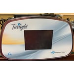 A Master Spas control panel cover showing the brand name “Twilight”