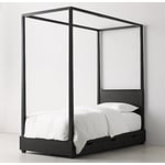 Recalled RH Callum canopy bed – washed black