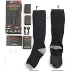 Recalled 32 Degrees Heated Socks with rechargeable battery pack, user manual and packaging