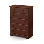 Summer Breeze style 5-drawer chest in royal cherry