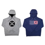 Examples of recalled youth sweatshirts with drawstrings