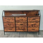 Recalled KKL Fabric 9-Drawer Dresser in brown (front)