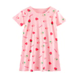 Recalled Booph children's nightgown - short sleeves, pink with strawberries