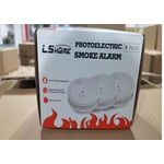Recalled LSHOME 3-Pack Smoke Detector Fire Alarm packaging