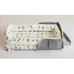 Recalled Joyful Journeys Baby Lounger in blue zoo animals