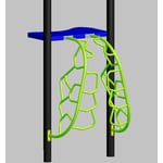 Merge Metal Climbers with arrows pointing to the hand grip entrapment areas.