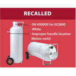 Recalled Hog 100-pound Propane Cylinder