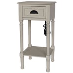 Recalled Style of J Hunt Home Accent Table with Charging Receptacle (FR9020)