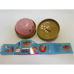 Recalled Rainbow Mystery Squishy Bun, tan container and packaging