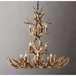 Recalled RH 48” Natural Antler Chandelier