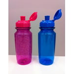 Pink with Crackle Design and Blue H&M Children’s Water Bottles