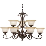 PORTFOLIO nine-light Kichler Aztec chandelier, model 34330