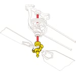 Brewmaster Drawing Indicating in Yellow the Fan Hub.