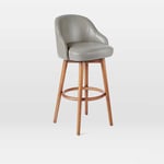 Saddle Counter Stool with Elephant Leather