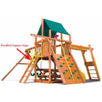 Rainbow Play Systems Play set with recalled trapeze rings