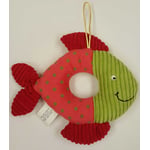 Little Wishes Chenille Stuffed Rattles -- Pink & Green Fish