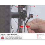 Quick release lever on recalled bikes opened too far.