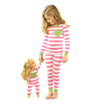 Pink and white pajamas