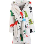 Recalled ChildLikeMe children's robe in  white with dinosaurs