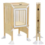 Recalled Grow 'N Stow Folding Learning Tower (front and folded views)