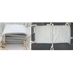 Recalled Little Pea Shop Crib Bumpers – "Waffle Bedding Accessory" in gray