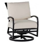 Aire Swivel Rocking Lounge Chair in Ancient Earth/Black Walnut finish