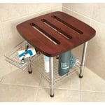Teak shower stool