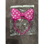 Recalled Toy Headband - Pink Bow with White Polka Dots