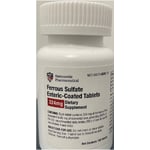 Recalled Nationwide Pharmaceutical Ferrous Sulfate (Iron) Enteric-Coated Tablets, 324 mg – 100 Tablet Bottles