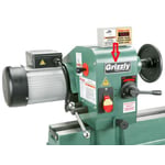 Recalled Grizzly Industrial Wood Lathe – Logo location