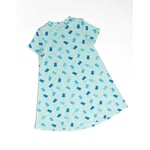 Recalled Lounge Dress (short sleeve) in Light Blue Fabric with Blue Gummy Bears