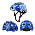 Recalled kid's bike helmet – blue with a dinosaur print