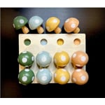 Recalled Hearth & Hand with Magnolia Toy Mushroom Peg Sorter, top view
