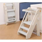 Recalled Onasti toddler tower stool - beige/white