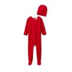 Recalled one-piece, long-sleeved footed pajama sold with matching beenie