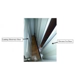 Residential Elevator with Space Between the Exterior Landing (Hoistway) Door and Interior Elevator Car (Accordion) Door. A young child can become entrapped if there is a hazardous gap between the doors.