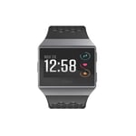Fitbit Ionic in Charcoal/Smoke Gray, front view