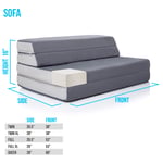 Recalled LUCID Folding Mattress-Sofa setup as a sofa.