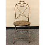 Bronze Hammered bistro chairs – front view
