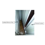 Residential Elevator with Space Between the Exterior Landing (Hoistway) Door and Interior Elevator Car (Accordion) Door. A young child can become entrapped if there is a hazardous gap between the doors.
